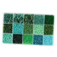 thumbnail image 4 of Juego de cuentas de vidrio vibrantes para hacer joyas DIY Verde oscuro, 4 of 9