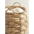thumbnail image 4 of Kate and Laurel Livia Modern Woven Storage Basket, 13 x 13, Natural Water Hyacinth, Boho Wicker Basket for Use as Nursery Storage, Mini Laundry Basket, or Living Room Blanket Basket, 4 of 9