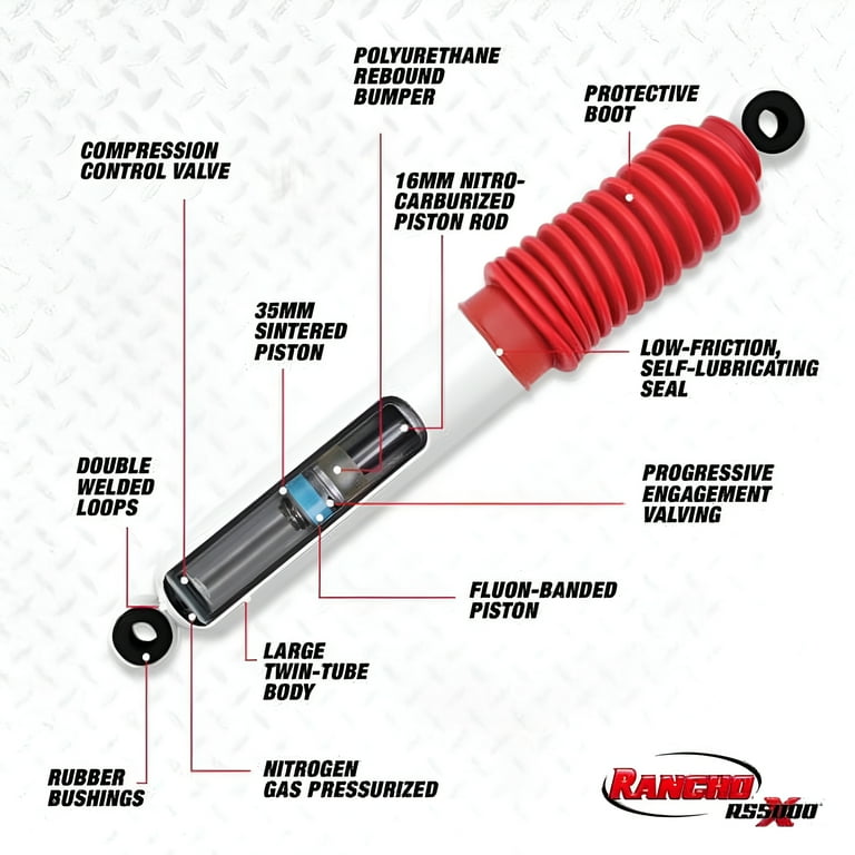 Rancho RS55198 RS5000X Series Shock Absorber - Automotive Rancho RS55198 RS5000X Series Shock Absorber - Automotive