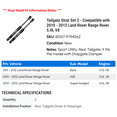 thumbnail image 2 of Tailgate Strut Set 2 - Compatible with 2010 - 2012 Land Rover Range Rover 5.0L V8 - Autopart Premium, 2 of 2