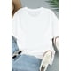 thumbnail image 4 of ABPHQTO Camiseta blanca con cuello redondo y estampado de letras PERFECTAMENTE imperfectas para mujer, 4 of 5