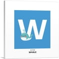 thumbnail image 1 of ARTCANVAS Kids Animal Alphabet Letter W Canvas Art Print - Size: 18" x 18" (0.75" Deep), 1 of 9
