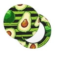 thumbnail image 2 of Fotbe Avocado Green Striped Stool Covers Round,Waterproof Round Bar Stool Covers Bar Chair Covers Washable Stool Cushion Slipcover for 12-14 Inch Chair-14 inch, 2 of 7