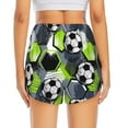 thumbnail image 4 of Xecao's Football for a double-layer running short for women, perfect for gym, tennis, and more, featuring a convenient pocket., 4 of 9