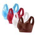 thumbnail image 2 of 4 Pack Women's Nursing Bra Wirefree Seamless Breastfeeding Bra Maternity Sleeping Underwear Without Underwire Pullover Soft Breathable Comfort for Postpartum | TruBelle,Coffee 4XL, 2 of 3
