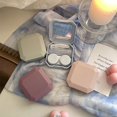 thumbnail image 3 of Candy Color Contact Lenses Box Solid Color Portable Contact Lens Case with Tweezer Suction Stick Set for Travel Kit Holder green, 3 of 6