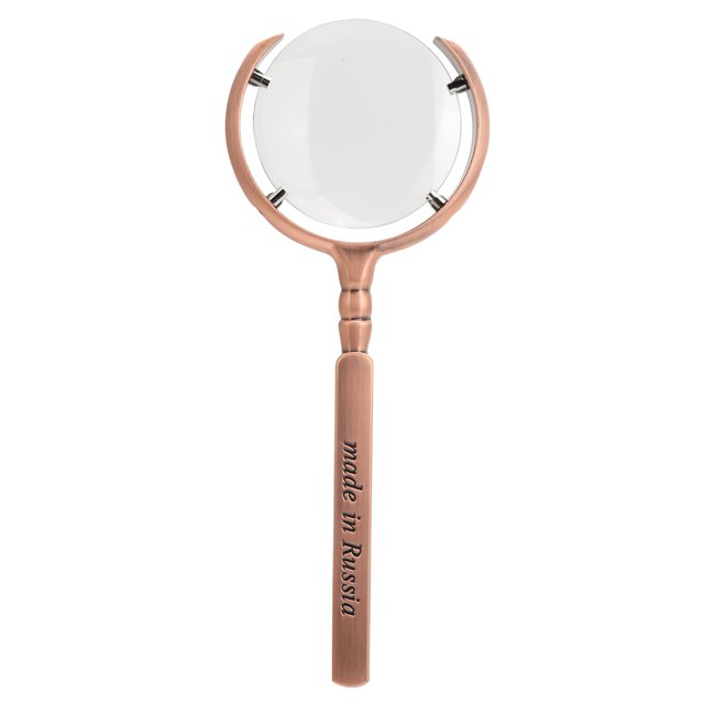 Lupa portátil de mano X8 Lupa 60 mm Diámetro de lente Bronce para lectura
