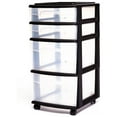thumbnail image 1 of Homz Plastic 4 Clear Drawer Medium Home Storage Container Tower, 1 of 9