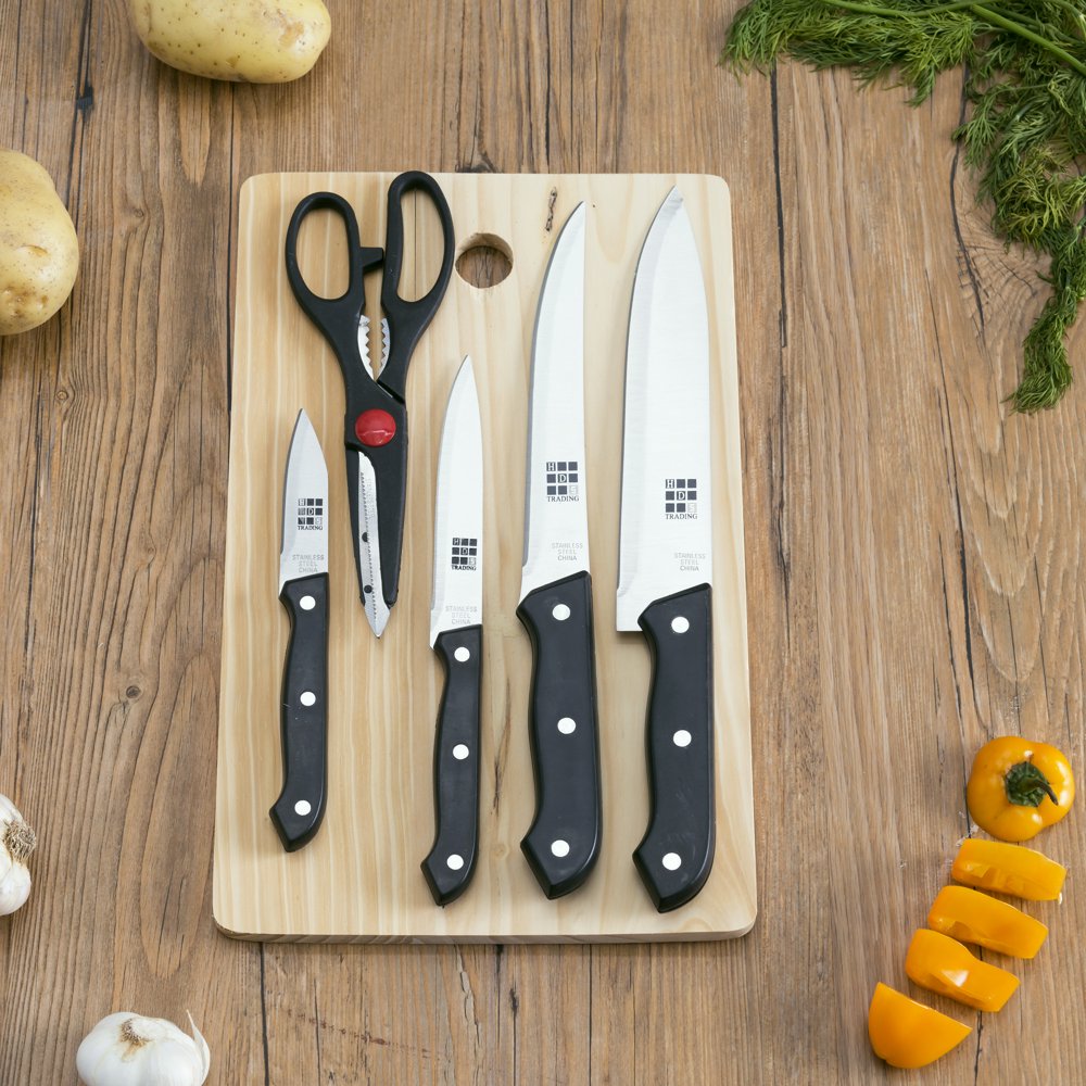 Essentials Series 5 Piece Stainless Steel Knife Set with All Natural