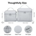 thumbnail image 3 of NOL Natural Organic Lifestyle Insulated Lunch Bags for Women Cooler Bag Lightweight Nylon Waterproof Lunch Box For Work (Small，Gray White), 3 of 8