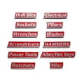 thumbnail image 1 of Tool Bag System General Organization Labels for Tool Storage Reusable 12-Pack 3D Printed Toolbox Labels for Steel Toolboxes Carts Drawers Cabinets, 1 of 4