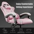 thumbnail image 6 of Bigzzia Gaming Chair, Ergonomic Game Chair with Headrest & Lumbar Pillow, Pink, 6 of 11