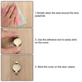 thumbnail image 3 of Uxcell 9/16" Peephole Cover,Privacy Door Peep Hole Viewer Cover for Home Security Apartment Hotel,Imitation Gold, 3 of 6