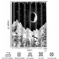 thumbnail image 6 of Black Shower Curtain,Minimalist Bobo Mountains Bathroom Shower Curtains,Mandala Wildflower Hippie Moon Bath Curtain Set with 12 Hooks 72x72in,Waterproof Fabric, 6 of 6