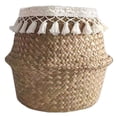 thumbnail image 2 of Organizador Cesta plegable para almacenamiento de algas, hecha a mano, maceta, florero, borla (M) Likrtyny Libre de BPA, 2 of 9