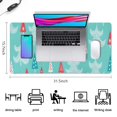 thumbnail image 5 of Long Mouse Pads for Desk,Turquoise Christmas Tree Pattern Desk Mats on Top Of Desks, Desk Mouse Pad Extra Large with 3mm Non-Slip Base and Stitched Edge for Gaming,Office,Work,Home 31.5x15.7in, 5 of 5