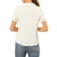 thumbnail image 4 of INSPIRE CHIC Women's Vintage Sweet Doll Collar Button Down Soft Shirt XS White, 4 of 9