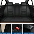 thumbnail image 2 of For 2000-2024 Kia Optima Niro Forte Car Seat Cover 5 Seats PU Leather Automotive Vehicle Cushion Covers Interior Accessories Black, 2 of 10