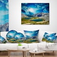 thumbnail image 4 of Designart Sunset over Alpine Lakes - Landscape Photography Throw Pillow - 12x20, 4 of 5