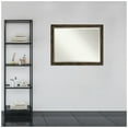 thumbnail image 6 of Fencepost Brown Narrow Beveled Wood Bathroom Wall Mirror, 6 of 10