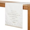 thumbnail image 1 of For Unto You Is Born Soft Cream 52 x 16 Cotton Fabric Holiday Table Runner, 1 of 1