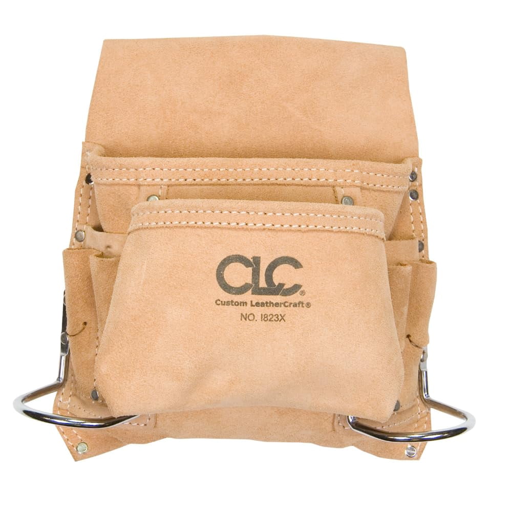 Custom Leathercraft CLC 8-Pocket Suede Carpenter's Nail & Tool Bag