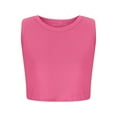 thumbnail image 7 of Cethrio Girls Tank Tops, Sleeveless Summer Crewneck Stretch Athletic Shirts Hot Pink Size 14-16 T, 7 of 7