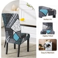 thumbnail image 5 of Dining Room Chair Covers Set of 4, Stretch Printed Parsons Chair Slipcovers Super Fit Removable Washable Kitchen Chair Protector Cover for Dining Room, Hotel, Ceremony (Geometric Pattern), 5 of 6