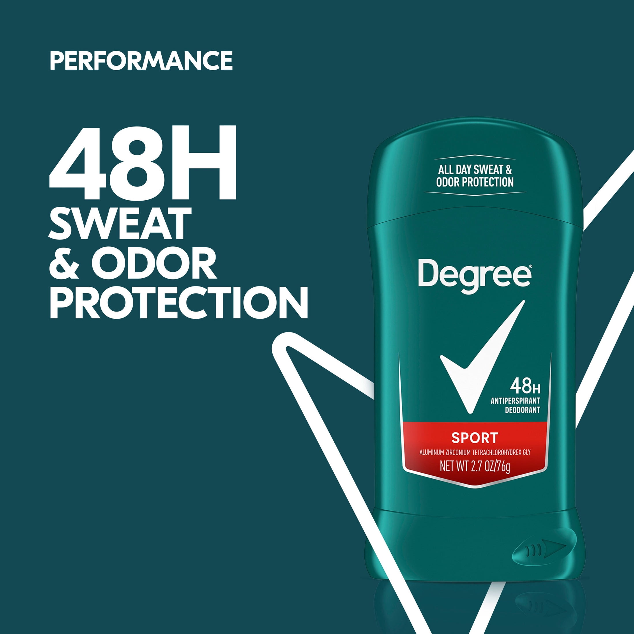 Degree Men Original Protection Antiperspirant Deodorant 48-Hour Sweat and Odor Protection Sport Antiperspirant For Men, 2.7 oz pack of 3