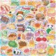 thumbnail image 2 of Pegatinas de vinilo Waterpr, 50 unidades por lote, dibujos animados en inglés, comida para animales, 2 of 4