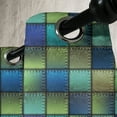 thumbnail image 3 of Ambesonne Colorful Grommet Curtain, Modern Geometric Bohem, 50" x 84", Blue Green, 3 of 6