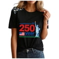 thumbnail image 6 of idosla 250 Anniversary USA Shirt Women 250Th Anniversary Tshirt 1776-2026 Patriotic Shirts American Flag Eagle Tops (Red, L), 6 of 6