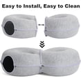 thumbnail image 6 of 8-Shaped Large Cat Tunnel Bed for Indoor Cats, Infinite Circulation Peekaboo Cat Cave with 12 Toy Balls, Cat Donut Tunnel for Cats up to 30 Pounds (Light Grey, L 38x24x11in), 6 of 12