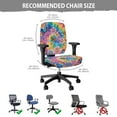 thumbnail image 5 of ZUXONGSY Butterfly Tie-Dye Office Chair Cover 2-Pack Polyester Chair Protector Cover Seat Cushion Split Protectors Standard Size Suitable for Computer Chairs Office Chairs, 5 of 7