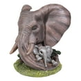 thumbnail image 6 of Noble Guardian Safari Elephant Protecting Calf by Green Grasslands Statue 8" H, 6 of 7