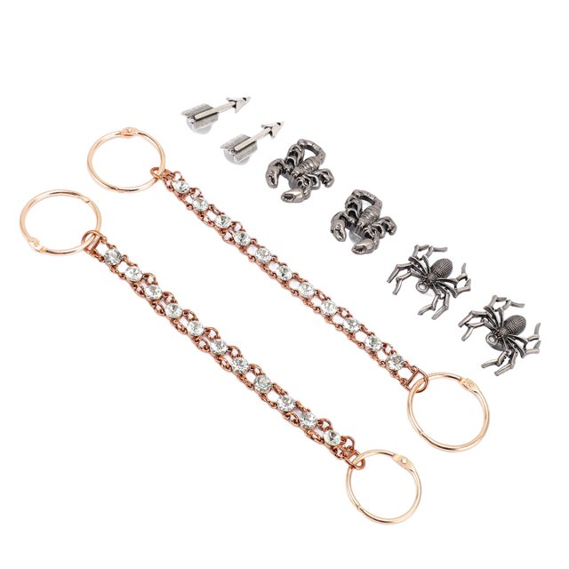 Dekaim-decoraciones Para Zapatos Con Agujeros Punk, 8 Uds., Textura Metálica, Cadenas De Zapatos De Moda Finamente Pulidas, Accesorios Para La Vida Diaria