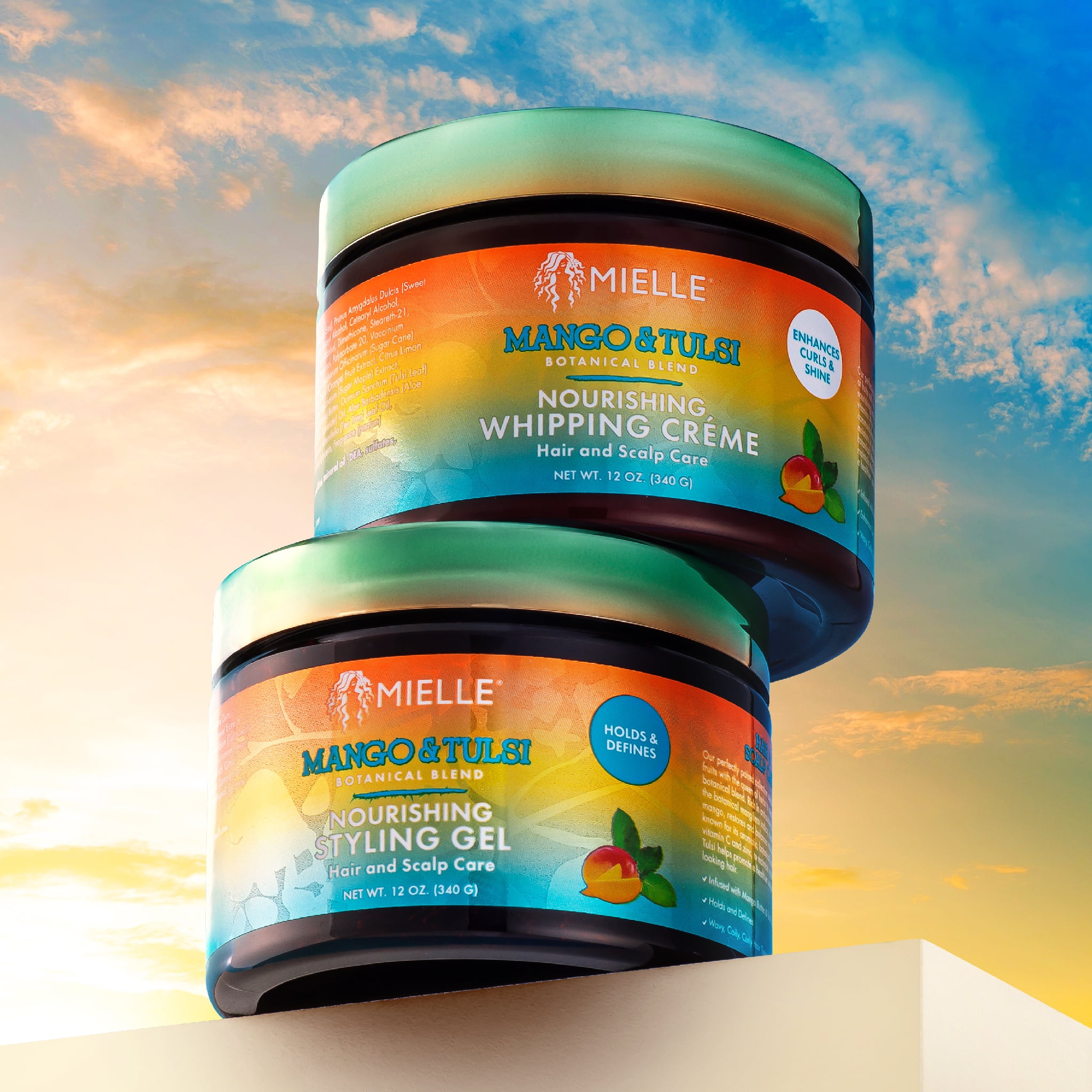 Mielle Organics Mango & Tulsi Nourishing Styling Gel 12 oz, Smoothing & Straightening, Unisex