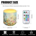 thumbnail image 7 of Kuiaobaty 4 Packs Flameless LED Battery Candles with Colored Light Watercolor Sunflower Daisy Flower Waterproof Pillar Fake Candles with Remote for Wedding Beach Party Decor Home Decoration, 7 of 7