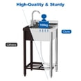 thumbnail image 2 of 2024 New Free Standing Stainless Steel Kitchen Sink, With 360°Rotating Faucet, Hot and Cold Water Pipes, Storage Rack, Utility Single Bowl Sink for Kitchen, Restaurants, Garages, Outdoor, 2 of 7