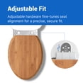 thumbnail image 2 of Topseat TSBM201E Bamboo Toilet Seat, Elongated, Soft Close, Magnetic Quick-Release for Easy Cleaning, Arch-Tite Never Loosens, Adjustable Fit, 2 of 11