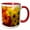 Red/White, variant on 3drose, Sunny Faces, Brightly Colored Daisies Give Off a Sunny Disposition, 11oz Two-tone Red Mug
