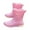 Pink, variant on XIMIN Men's Women's Waterproof Rubber Rain Boots Non-slip Garden Shoes Lightweight Mid Calf Bottom Slip Oil Chef Shoes Ankle Boots Outdoor Work Boots (41, White)