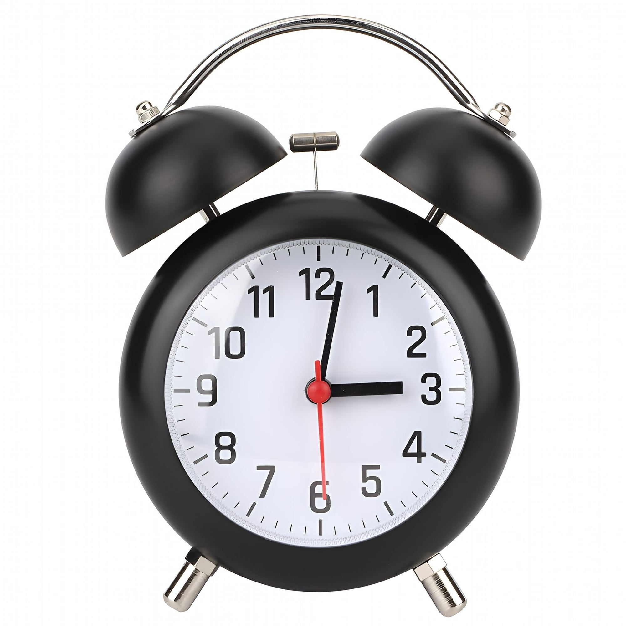 DESIGNICE Mechanical Clock, 3 . 5 in Mute Metal Alarm Clock with Night Light Manual Wind Up Double photo DESIGNICE Mechanical Clock, 3 . 5 in Mute Metal Alarm Clock with Night Light Manual Wind Up Double