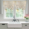 thumbnail image 4 of Daisy Spring Floral Balloon Curtains for Bedroom/Front Door/Bathroom, Farmhouse Botanical Bees Elegant Tie Up Curtains 63 Inch Length Light Filtering Kitchen Curtains Shades for Windows 46"x63", 4 of 8
