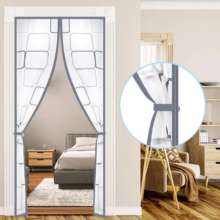 DEKAXID Air conditioning door curtain anti-cold heat insulation anti-mosquito magnetic room kitchen hall self-absorbing door curtain