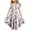 White-09, variant on Ugoldhm Girls' Fourth of July Fit & Flare Beach Dress Short Sleeve, Star Print, Boho Casual for 6-15 Years