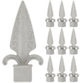 thumbnail image 1 of Miangastore Metal Fence Head Fence Spears Aluminium 10Pcs 5.3X2.6X1.2In, 1 of 8