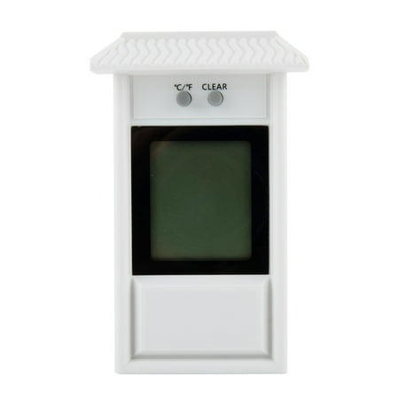

Mduoduo Digital Thermometer Display Max Min Greenhouse Garden Indoor Outdoor Wall Room White 1 Pcs