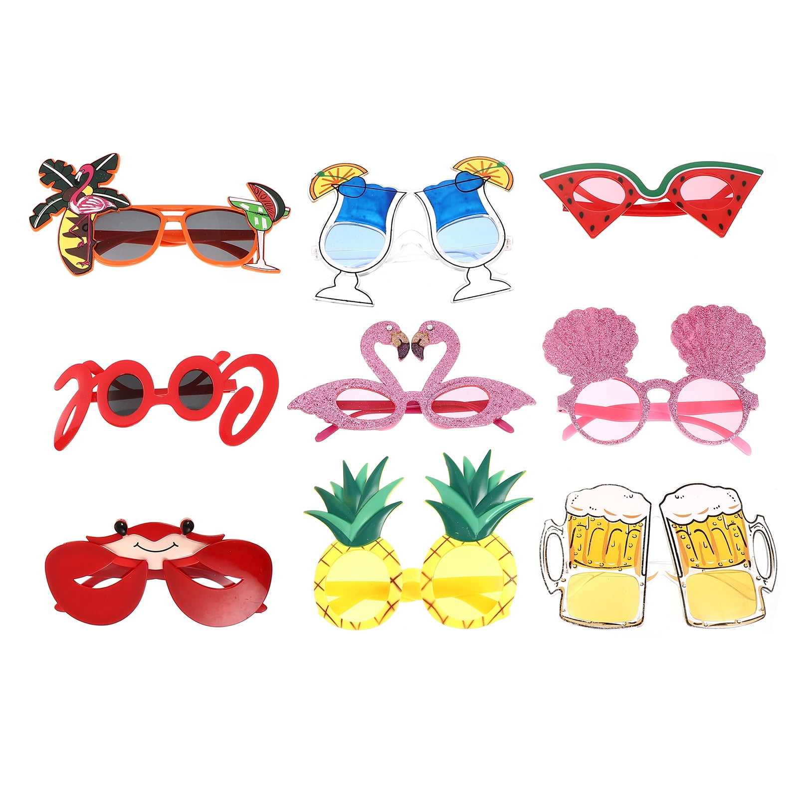 NUOLUX Party Sunglasses Hawaiian Eyeglasses Photo Funny Booth Glasses