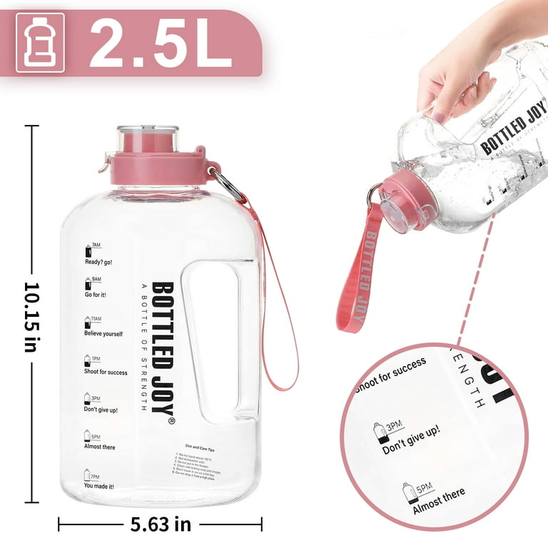 JIMACRO Water Bottle, BOTTLED JOY 1 Gallon Water Bottle with Straw and  Handle BPA-Free, 128